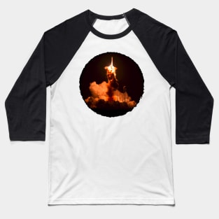 Rocket Scribble Circle Frame Baseball T-Shirt